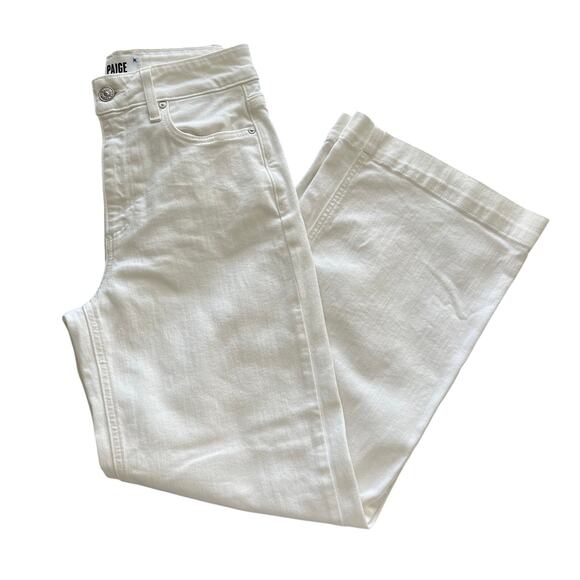 Paige Denim - PAIGE Anessa Wide Leg High Waisted Jeans White Size 24